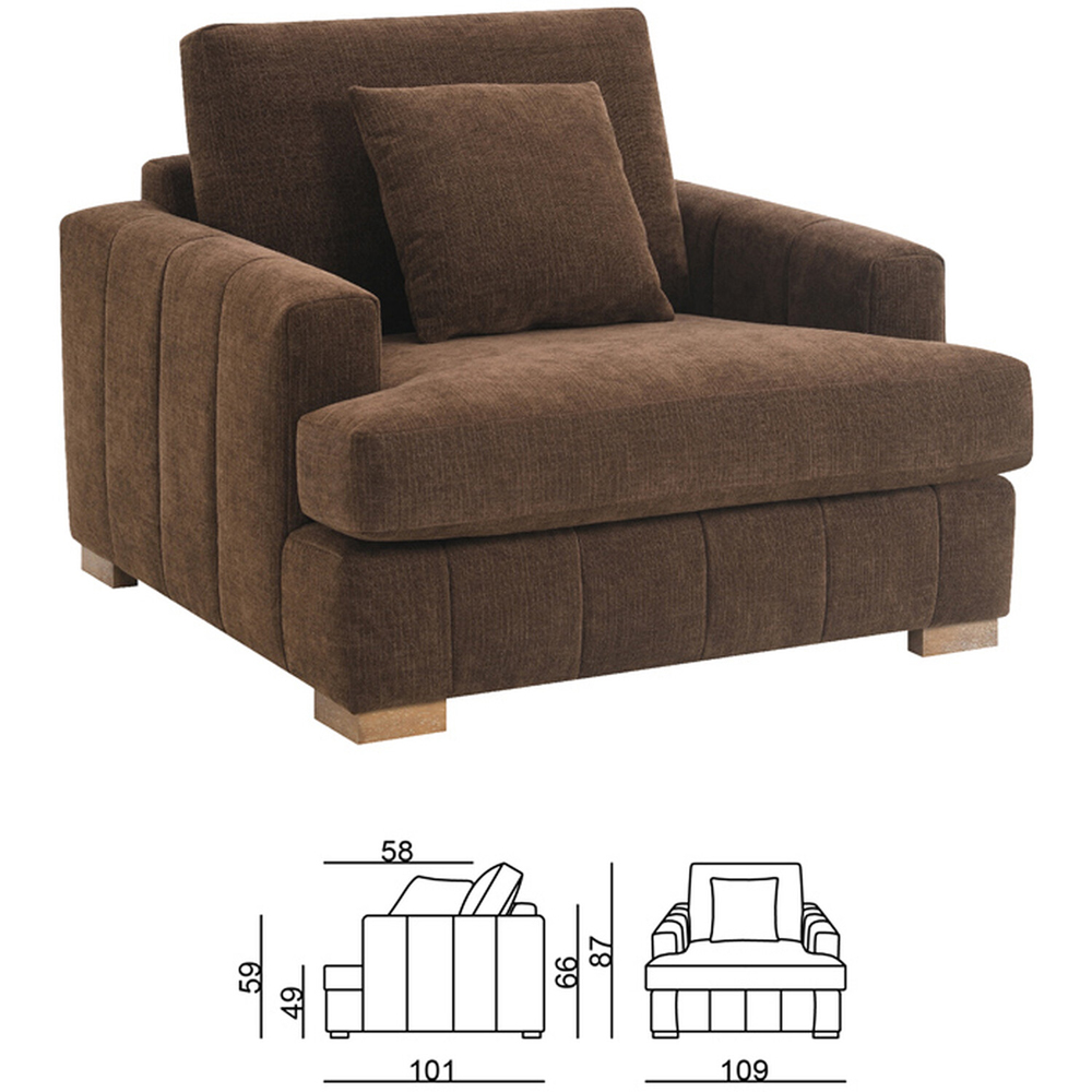 Arden Armchair Brown Image 8