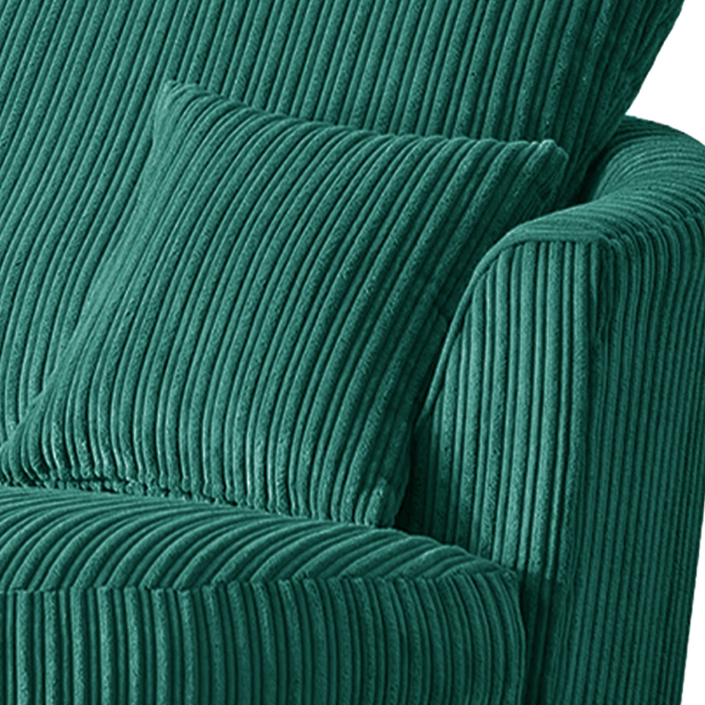 Luxor Teal Jumbo Cord Swivel Chair Image 5
