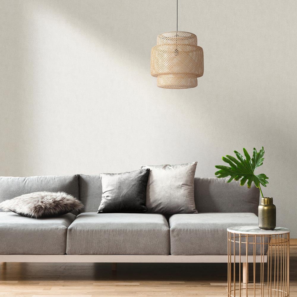 Darcy James Linen Cream Textured Wallpaper Image 3