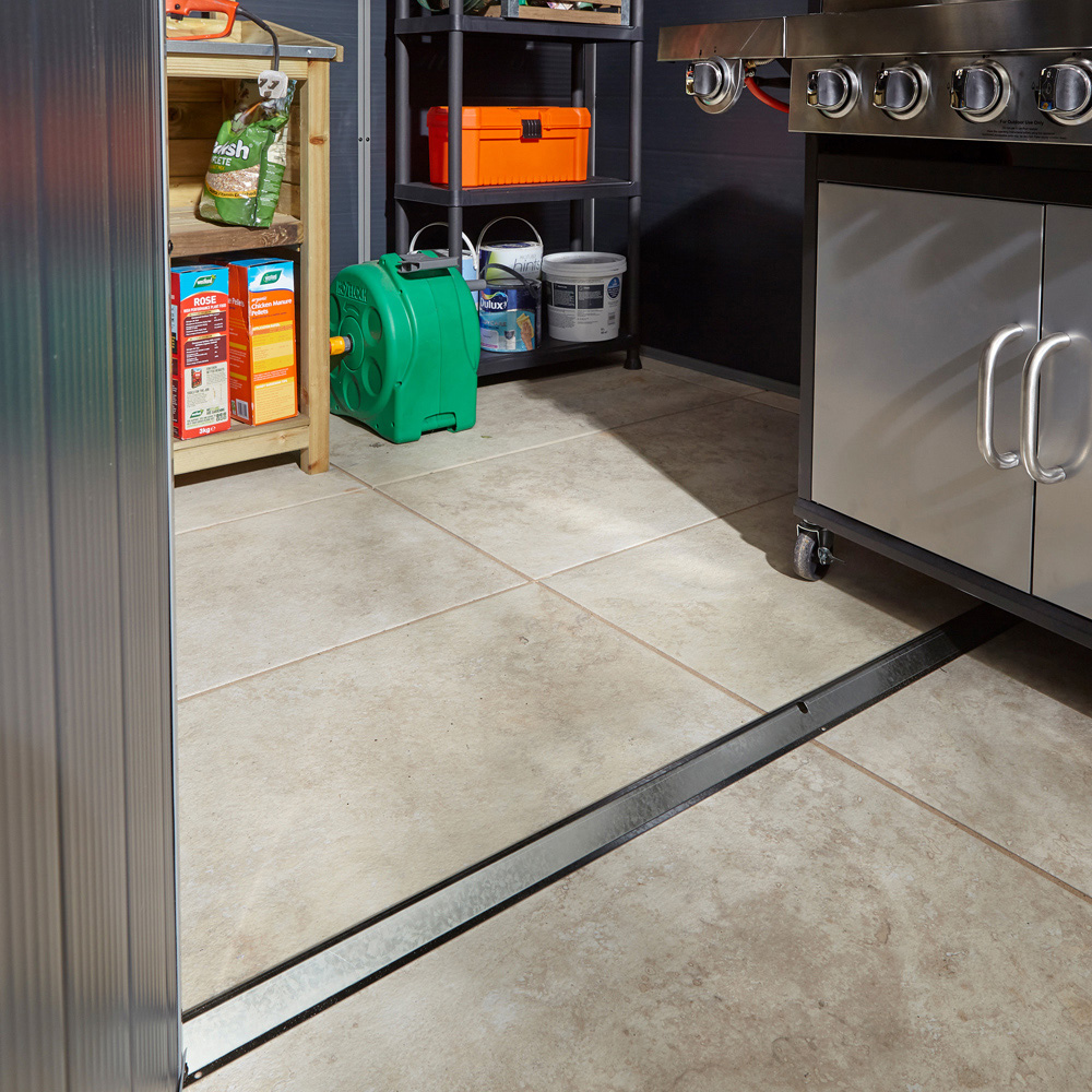 Rowlinson Airevale Plastic Apex Shed Dark Grey with Foundation Kit 8 x 6ft Image 8