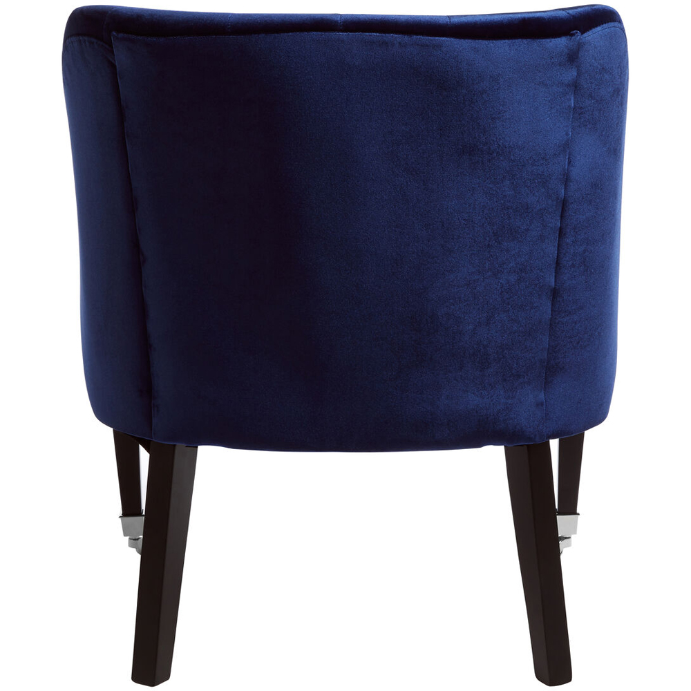 Premier Housewares Darwin Blue Velvet Lounge Chair Image 4