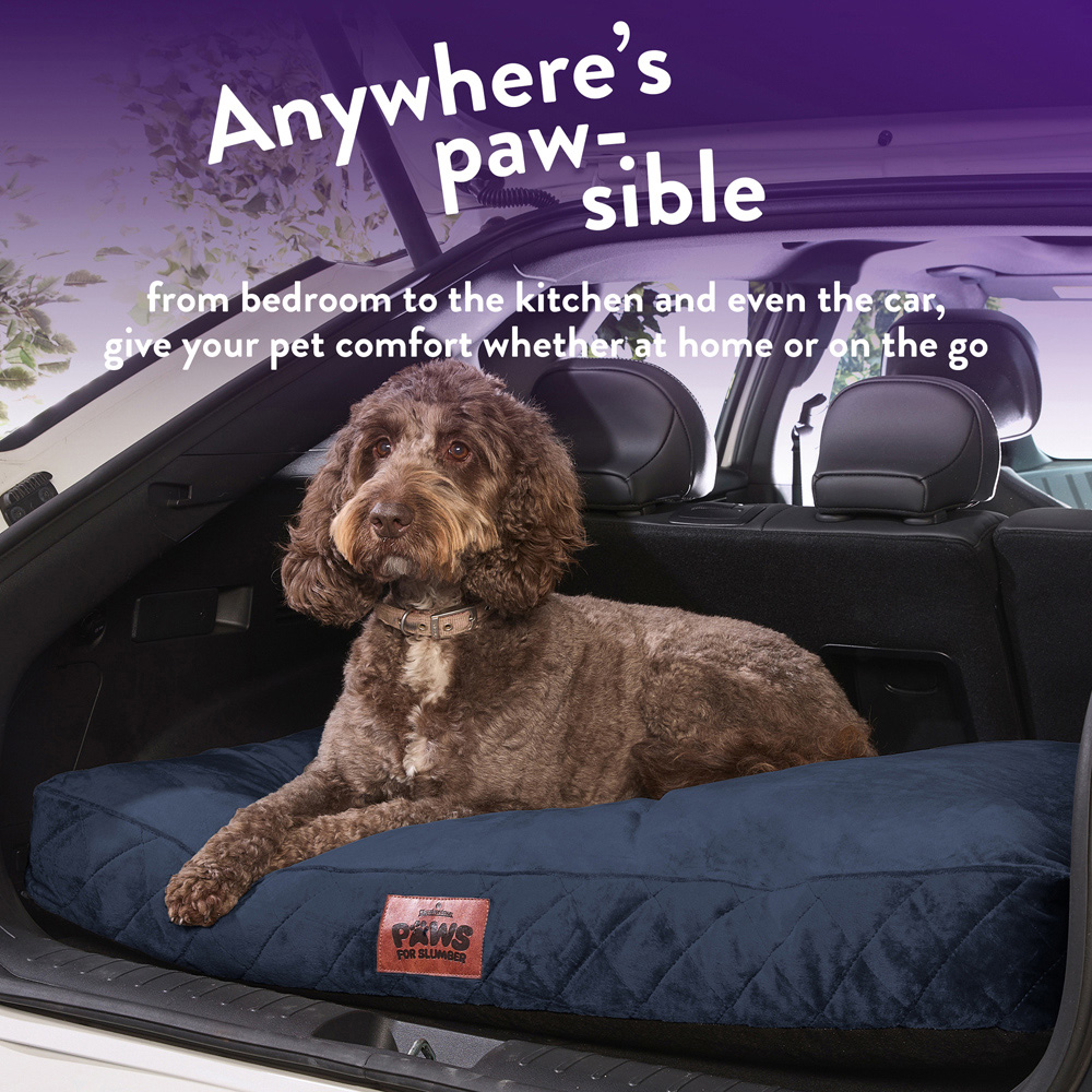 Slumberdown Large Blue Padded Pet Bed Image 7