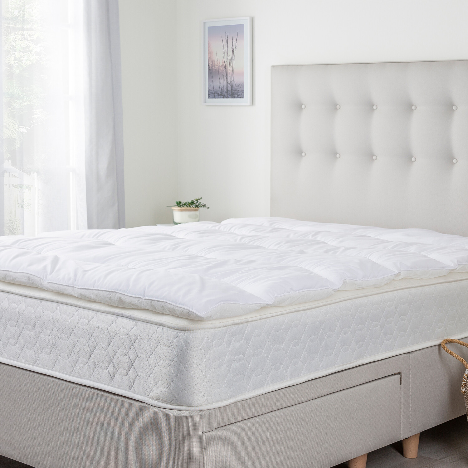 Slumberdown Sleep Soundly Topper - White / Double Image 3