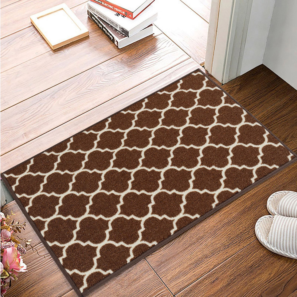 Smart Living Trellis Brown and Cream Gel Back Non-Slip Door Mat 57 x 90cm Image 3