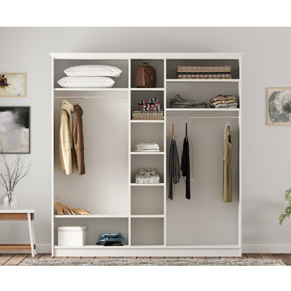 Evu DAISY 5 Doors White Wardrobe Image 6
