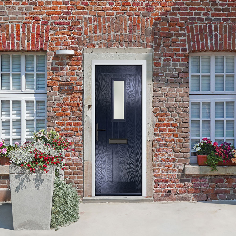 Crystal-Direct Sunningdale Blue GRP Stipolytte Glass Right Hand Open Front Door 2090 x 890mm Image 2