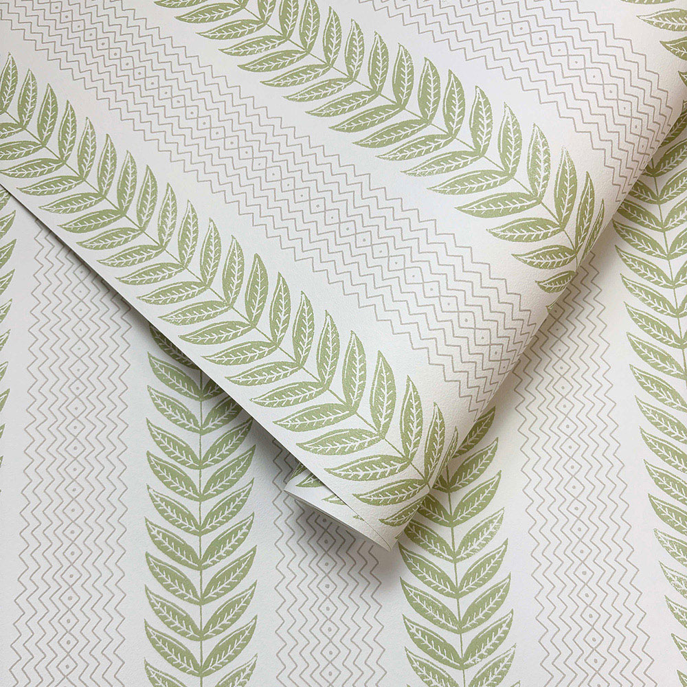 Rasch Wallpaper Chelsea Stripe Green Wallpaper Image 2