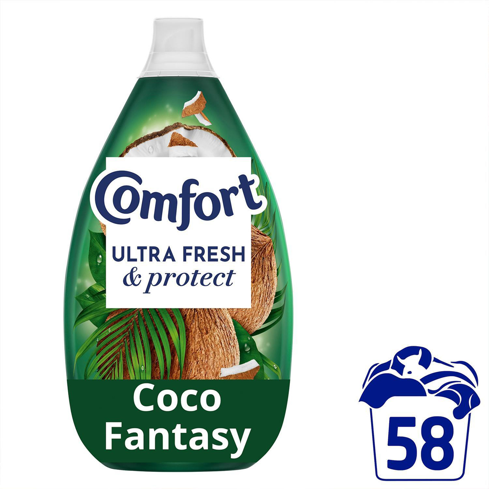Comfort Ultra Fresh and Protect Coco Fantasy Fabric Conditioner 58 Washes 870ml 6 Pack Image 3