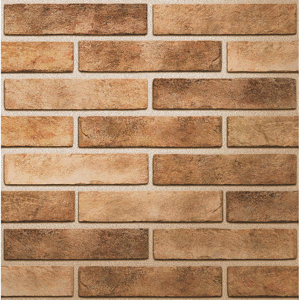 Top Ceramics Orange Brick Effect Porcelain Wall Tile 250 x 60mm Image 2