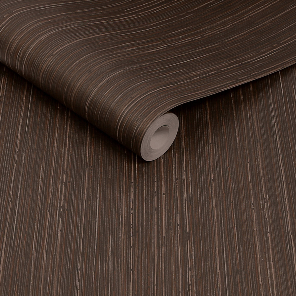 Abigail Ahern Fibre Stripe Chocolate Wallpaper Image 2