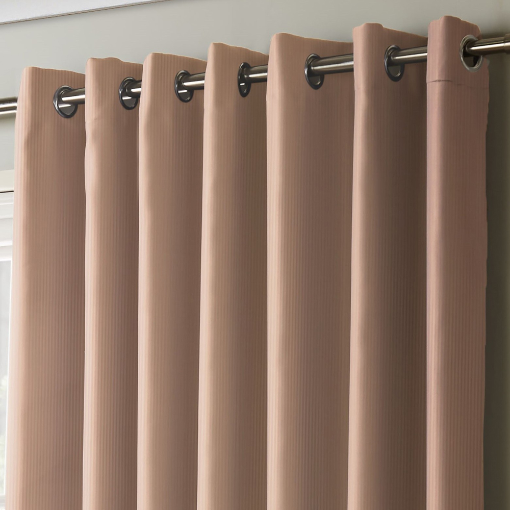 Alan Symonds Essential Pink Plain Ring Top Eyelet Curtains 228 x 228cm Image 3