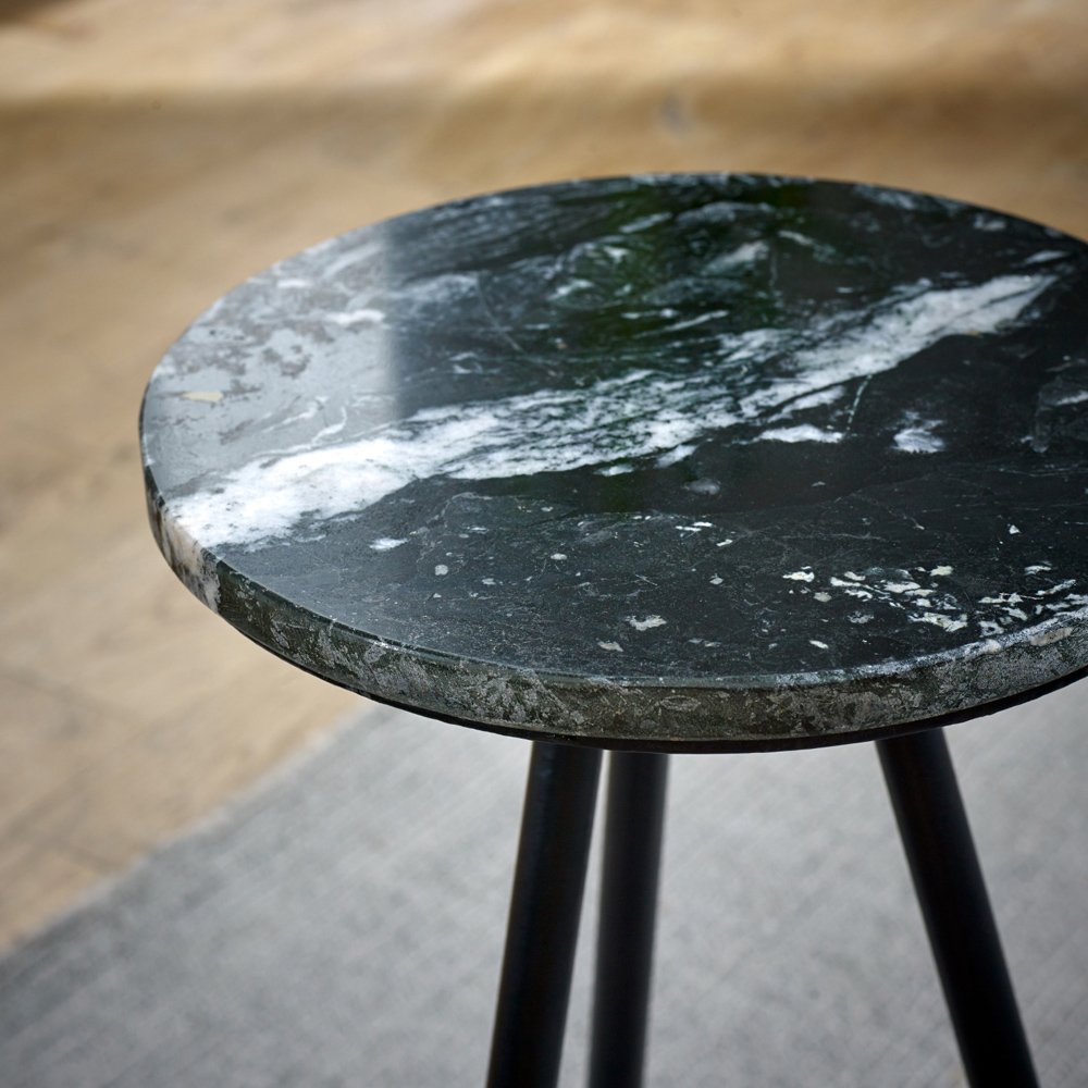 Brooklyn Opal Black Marble Top Side Table Image 3