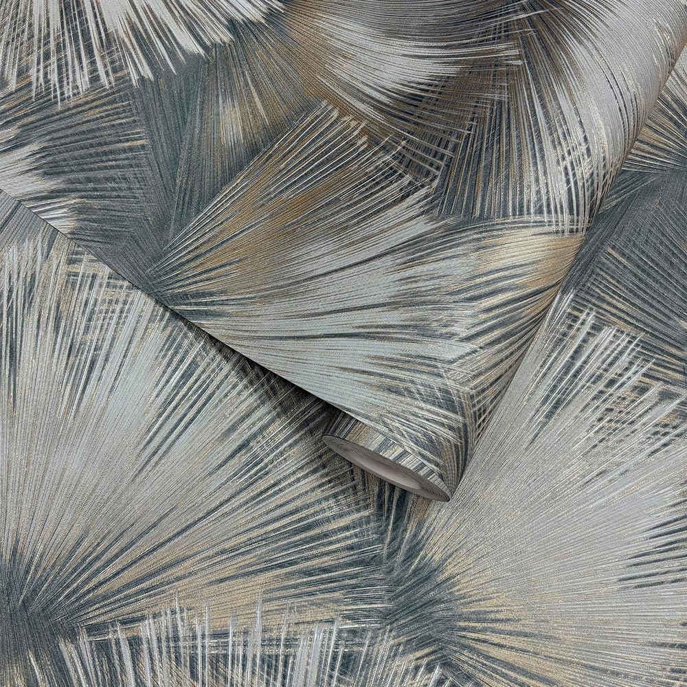 Rasch Wallpaper Opulenza Fan Blue Wallpaper Image 2