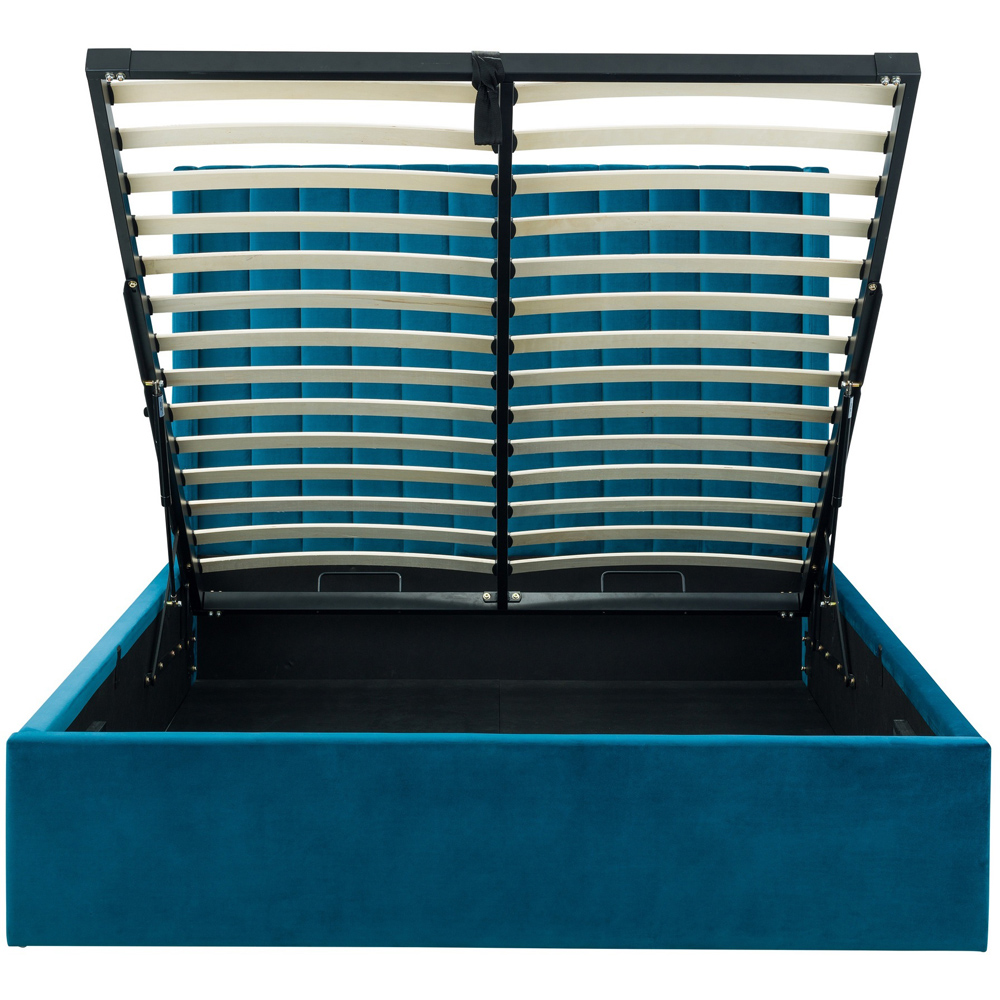 Julian Bowen Langham Super King Teal Storage Ottoman Bed Image 7
