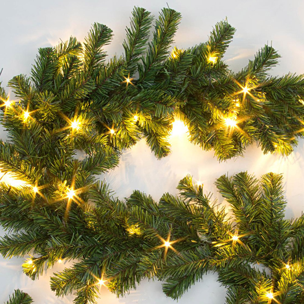 Shatchi Green Alaskan Pine Christmas Garland 2m Image 3