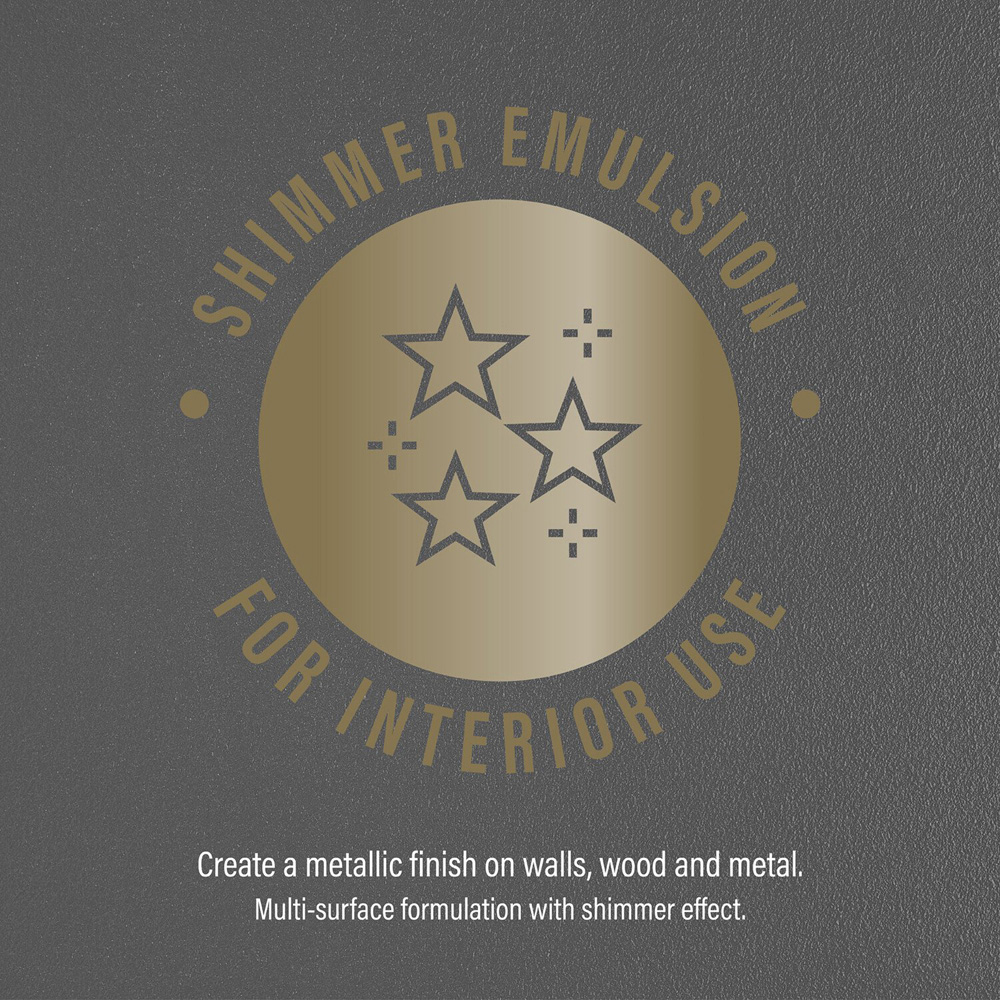 Crown Crafted Walls Wood & Metal Pewter Lustrous Metallic Shimmer Emulsion Paint 1.25L Image 6