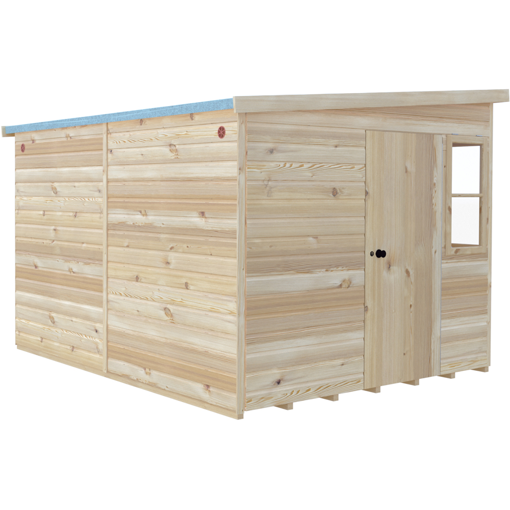 Shire 10 x 6ft Shiplap Style A Sun Pent Shed Image 3