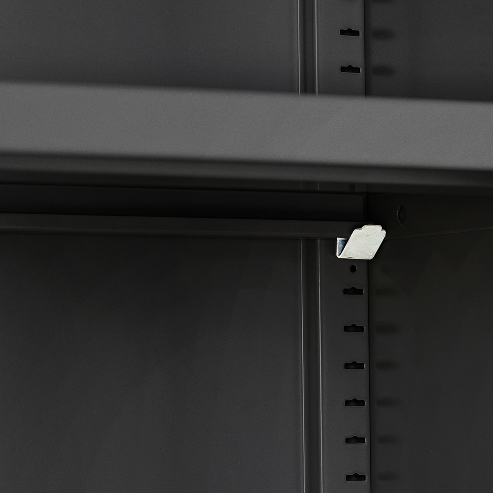 Tectake 5 Shelf Black Lockable Filing Cabinet Set of 2 Image 8