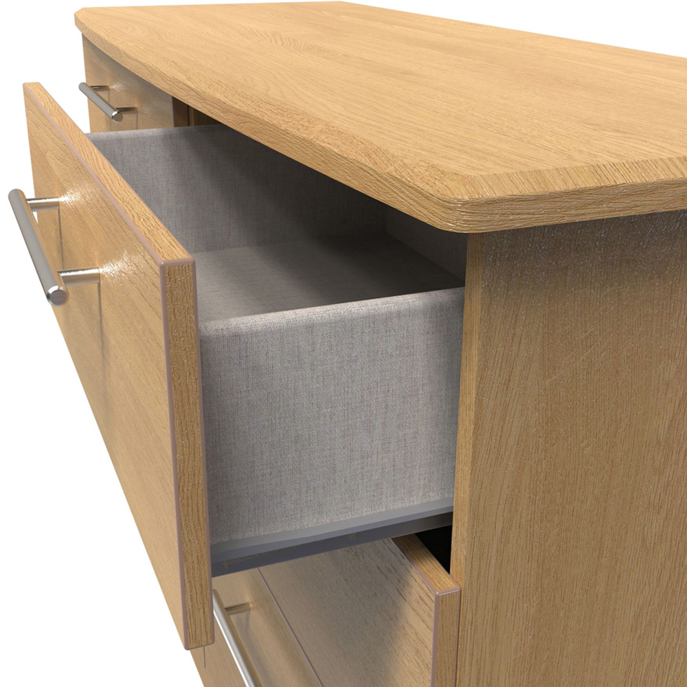 Crowndale Sherwood 6 Drawer Oak Wide Midi Chest of Drawers Image 6