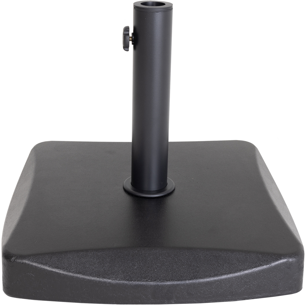 Charles Bentley Black Square Concrete Parasol Base 25kg Image 2