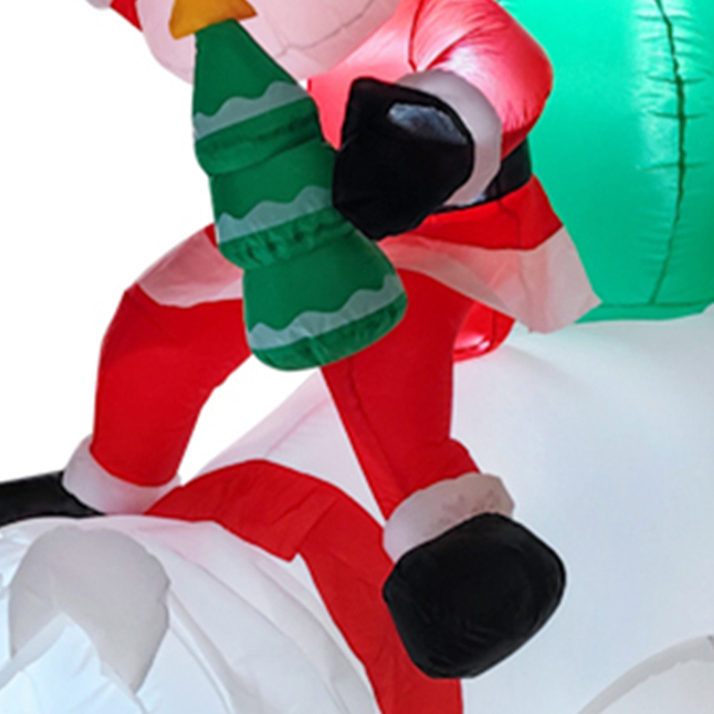 Living and Home Inflatable Multicolour Santa and Polar Bear LED Christmas Decoration 6ft Image 7