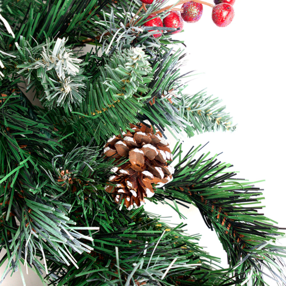 Best Artificial Frosted Deluxe Christmas Garland with Pine and Spruce Tips 370cm Image 4