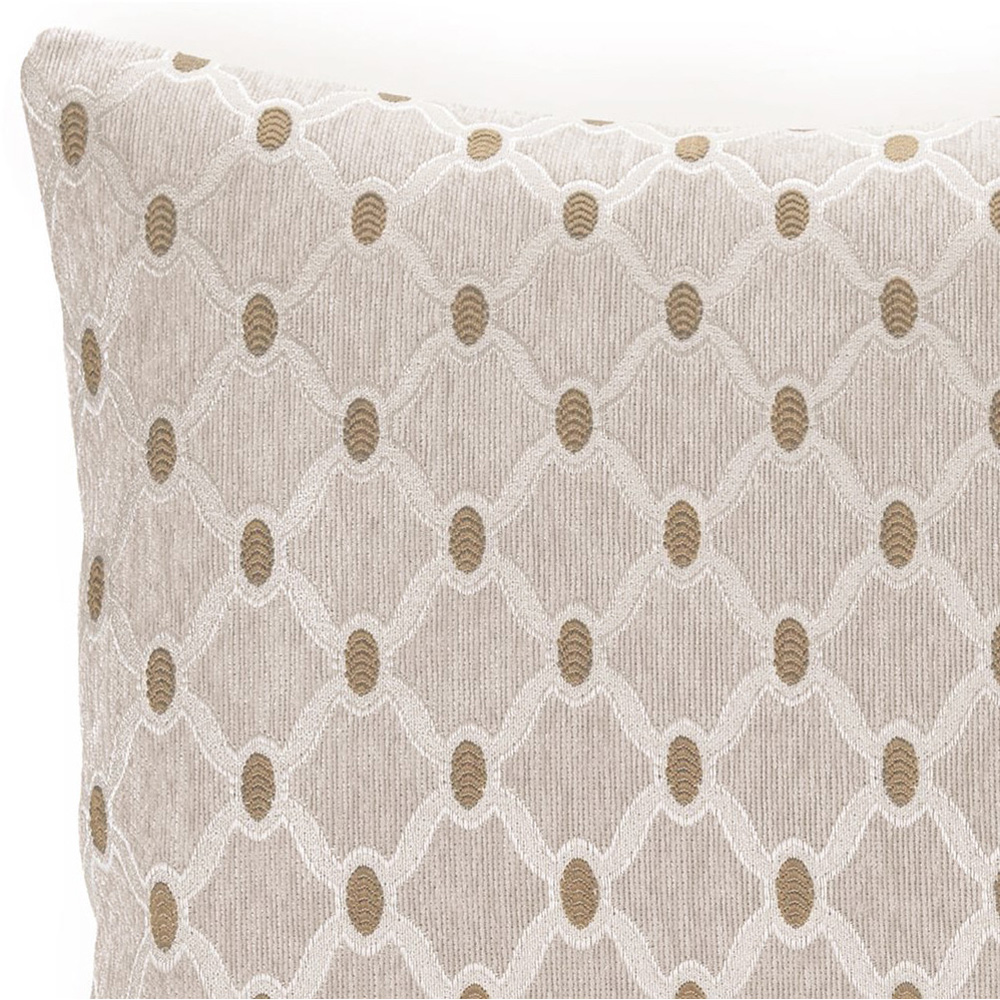 Alan Symonds Berkeley Cream Chenille Geometric Cushion with Polyester Filled Pad 45 x 45cm 4 Pack Image 3