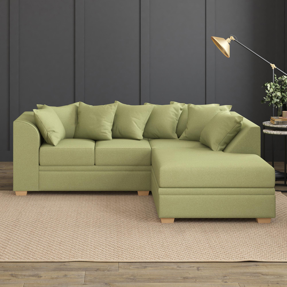 Modo 3 Seater Olive Venice Right Hand Scatter Back L-Shape Corner Sofa Image 6