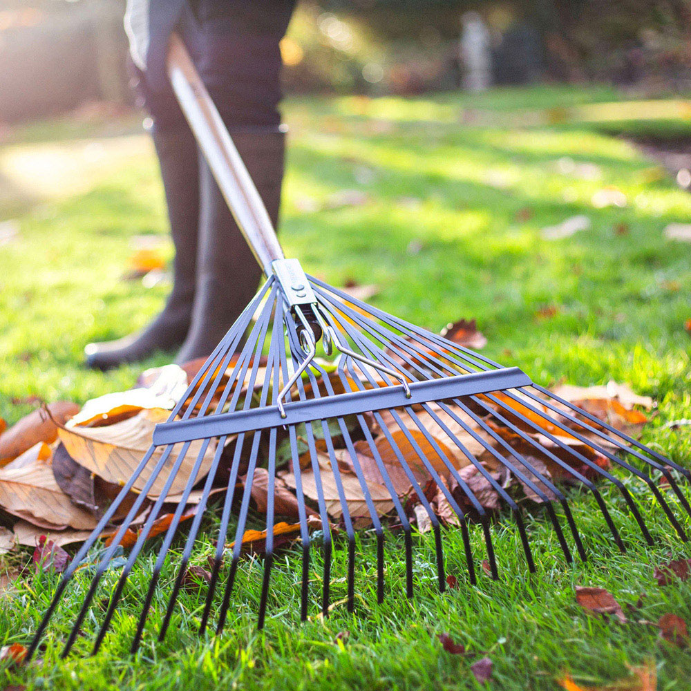 AMES Tools Carbon Steel Flat Tine Garden Leaf Rake Image 6