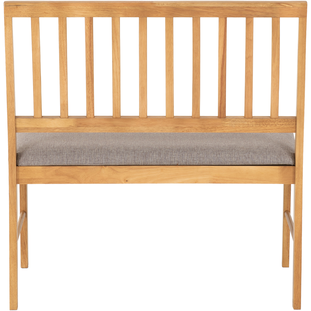 Seconique Austin Grey Fabric Oak Effect Dining Bench Image 7