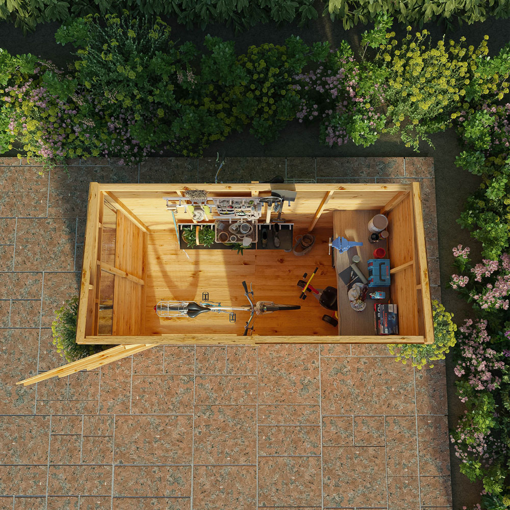 Mercia Woodsman 8 x 4ft Shiplap Pent Shed Image 6