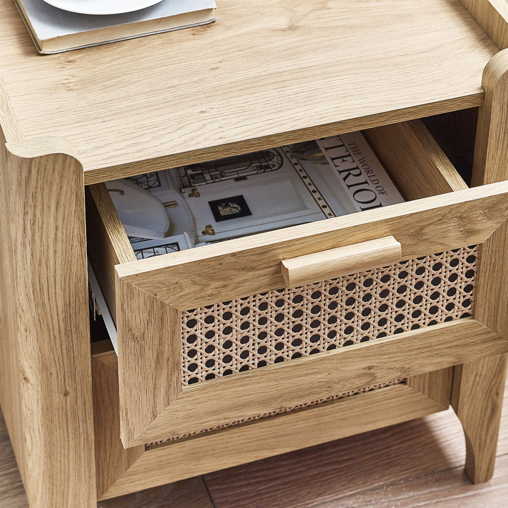 Julian Bowen Sydney 2 Drawer Rattan Effect Bedside Table Image 6