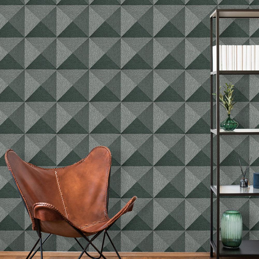 Design ID Weaved Cube Green Wallpaper Image 4