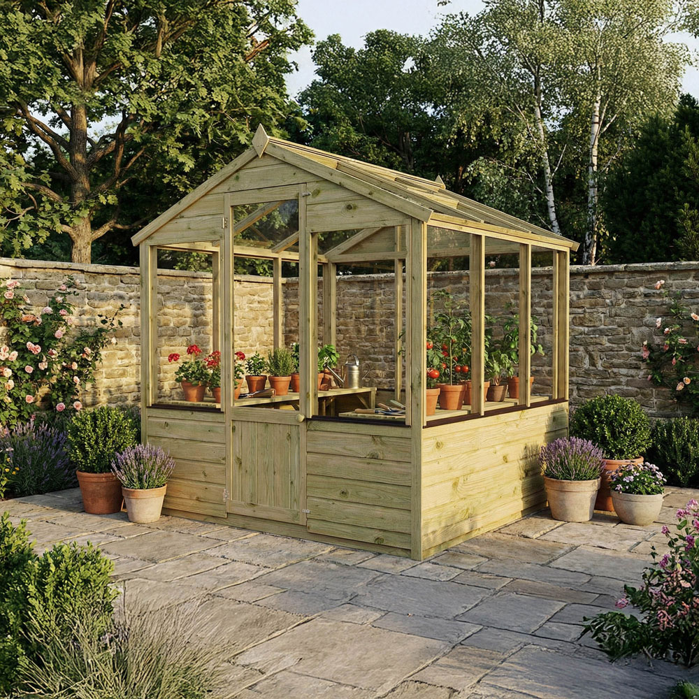 Mercia Wooden 6 x 6ft Traditional Greenhouse Image 2
