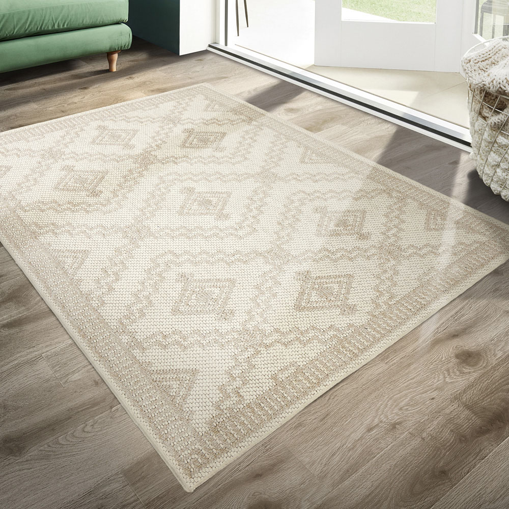 Origins Atlas Diamond Cream Rug 120 x 170cm Image 6