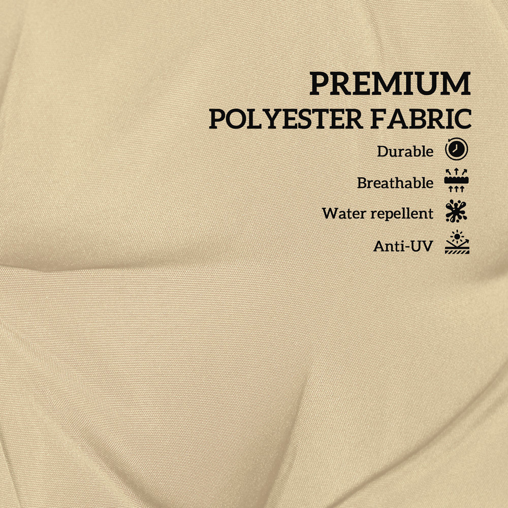 Outsunny Khaki Garden Chair Cushions 49 x 50cm 2 Pack Image 8