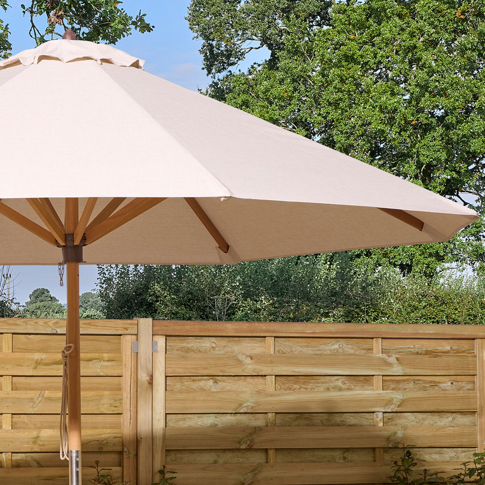 Rowlinson Ashdown Wooden Parasol 2.2m Image 4
