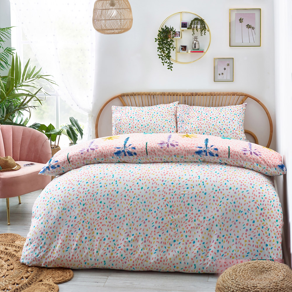 Style Lab Palmtropolis Double Pink Duvet Cover Set Image 2