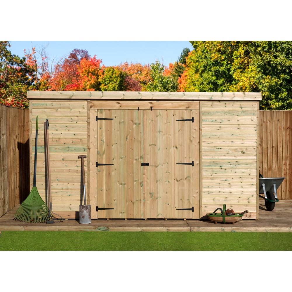 Empire Sheds 5000 12 x 8ft Double Door Tongue and Groove Pent Garden Shed Image 4