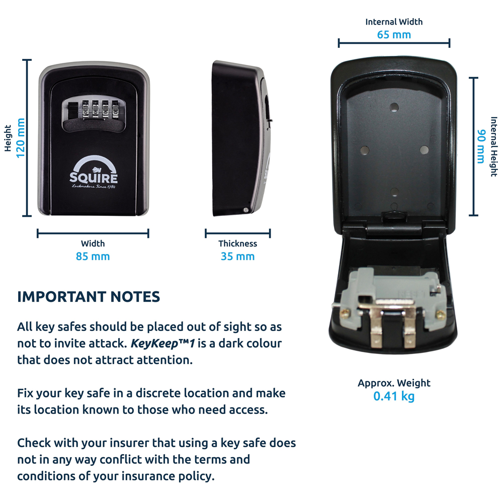 Squire 4 Wheel Combination Key Safe Image 9