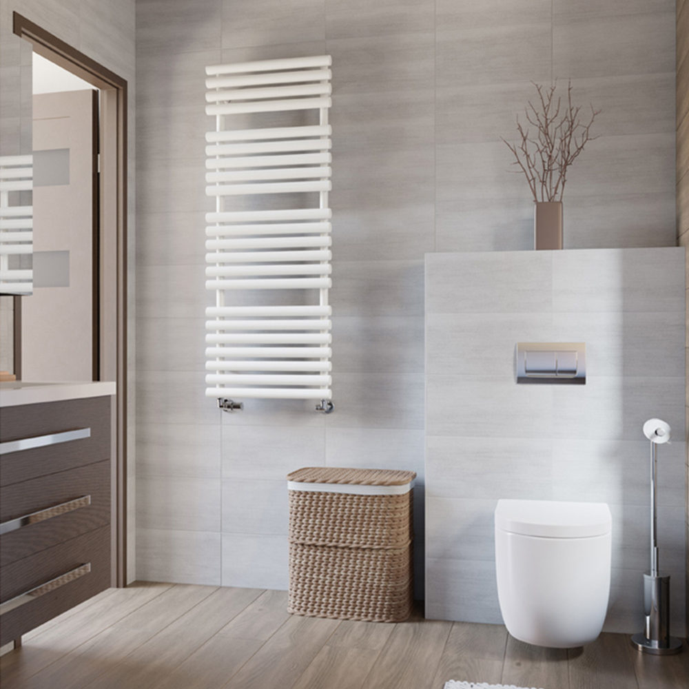 Terma Rolo Towel 2629BTU White Heated Towel Rail 1360 x 520mm Image 7