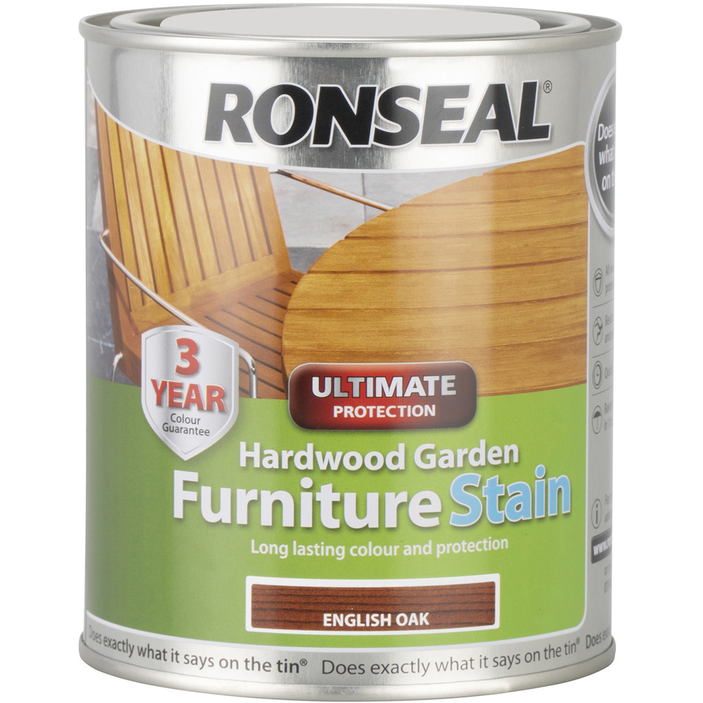 Ronseal English Oak Garden Furniture Stain 750ml Image 2