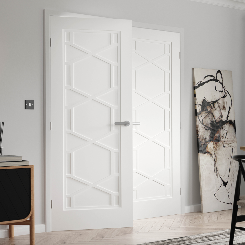 JB Kind Quartz White Primed Door 1981 x 838mm Image 2