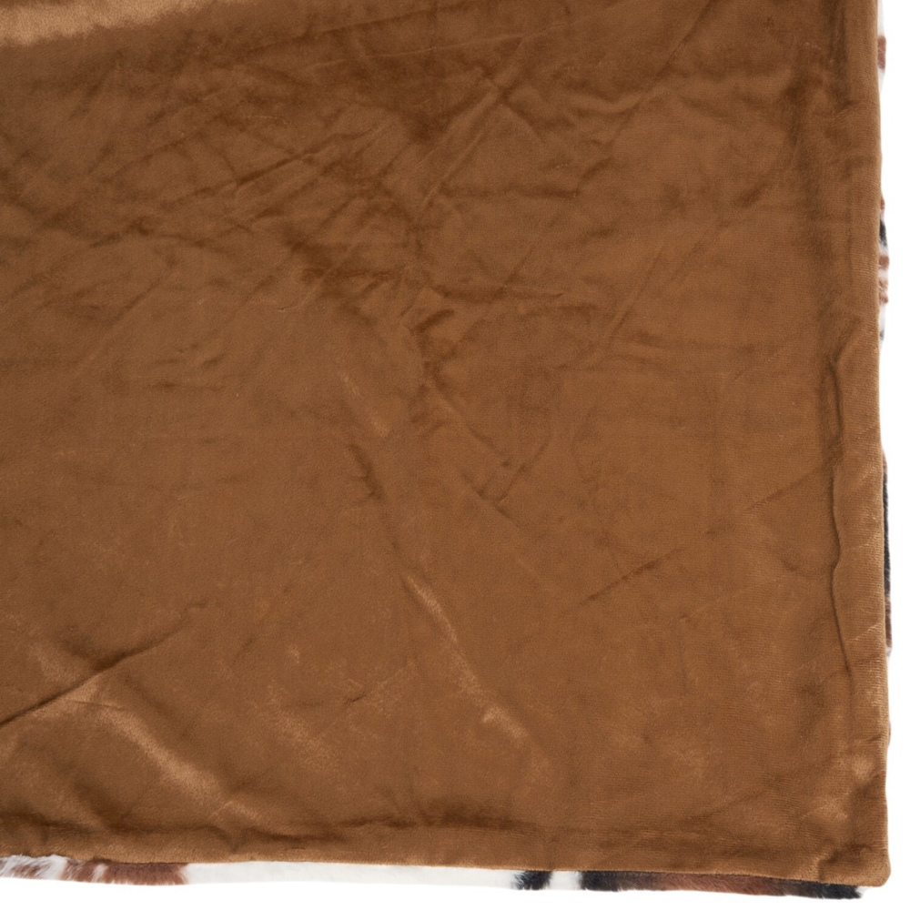 Cow Print Faux Fur Throw Image 6