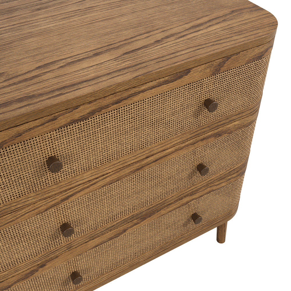 LPD Home Callie Smoked 3 Drawer Chest of Drawers Image 6