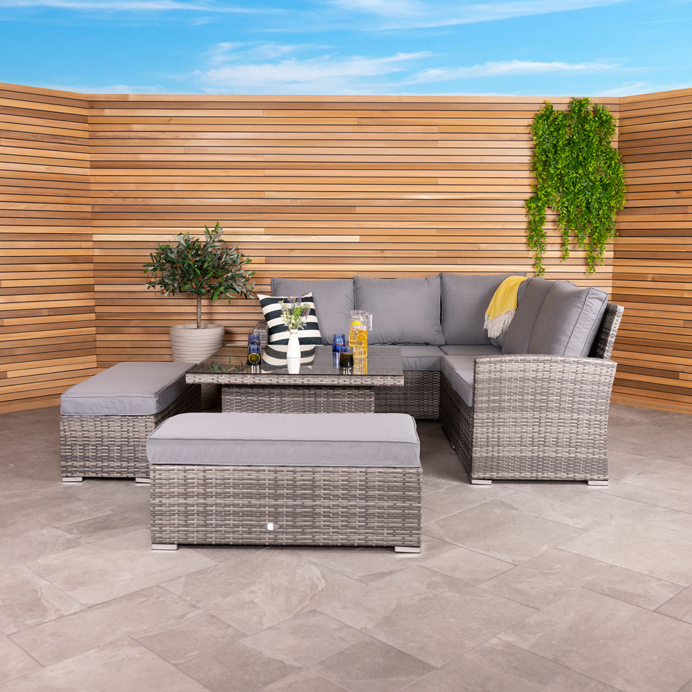 Charles Bentley 6 Seater Corner Lounge Set Image 7