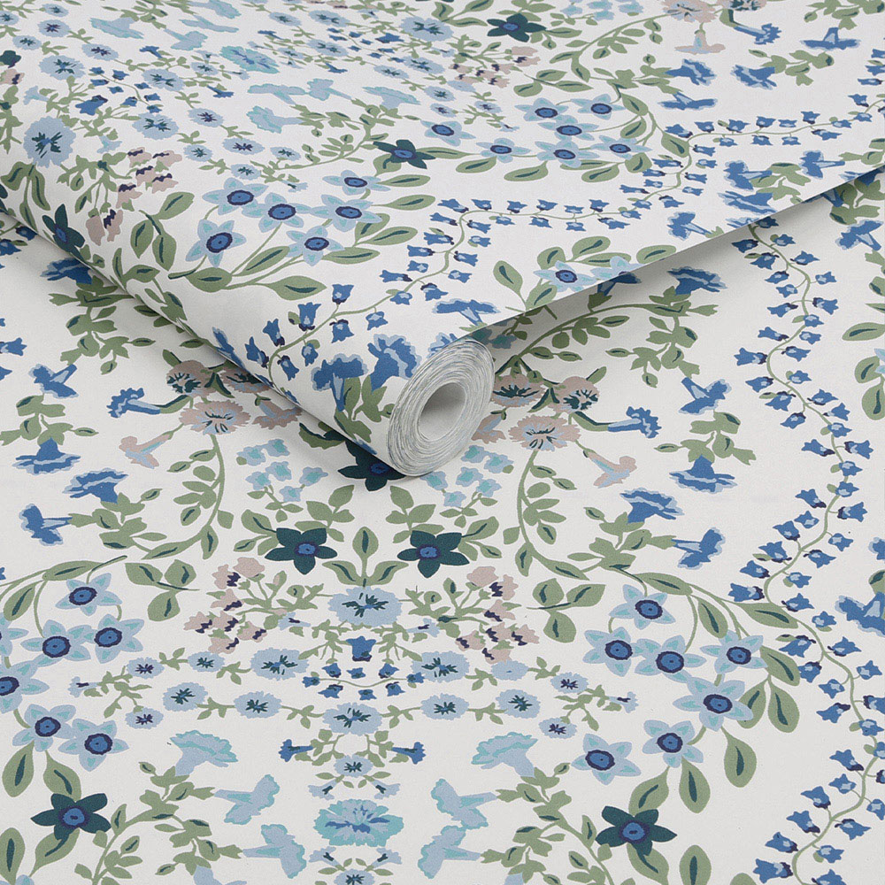 Joules Symmetrical Trellis Ditsy Cream Wallpaper Image 2