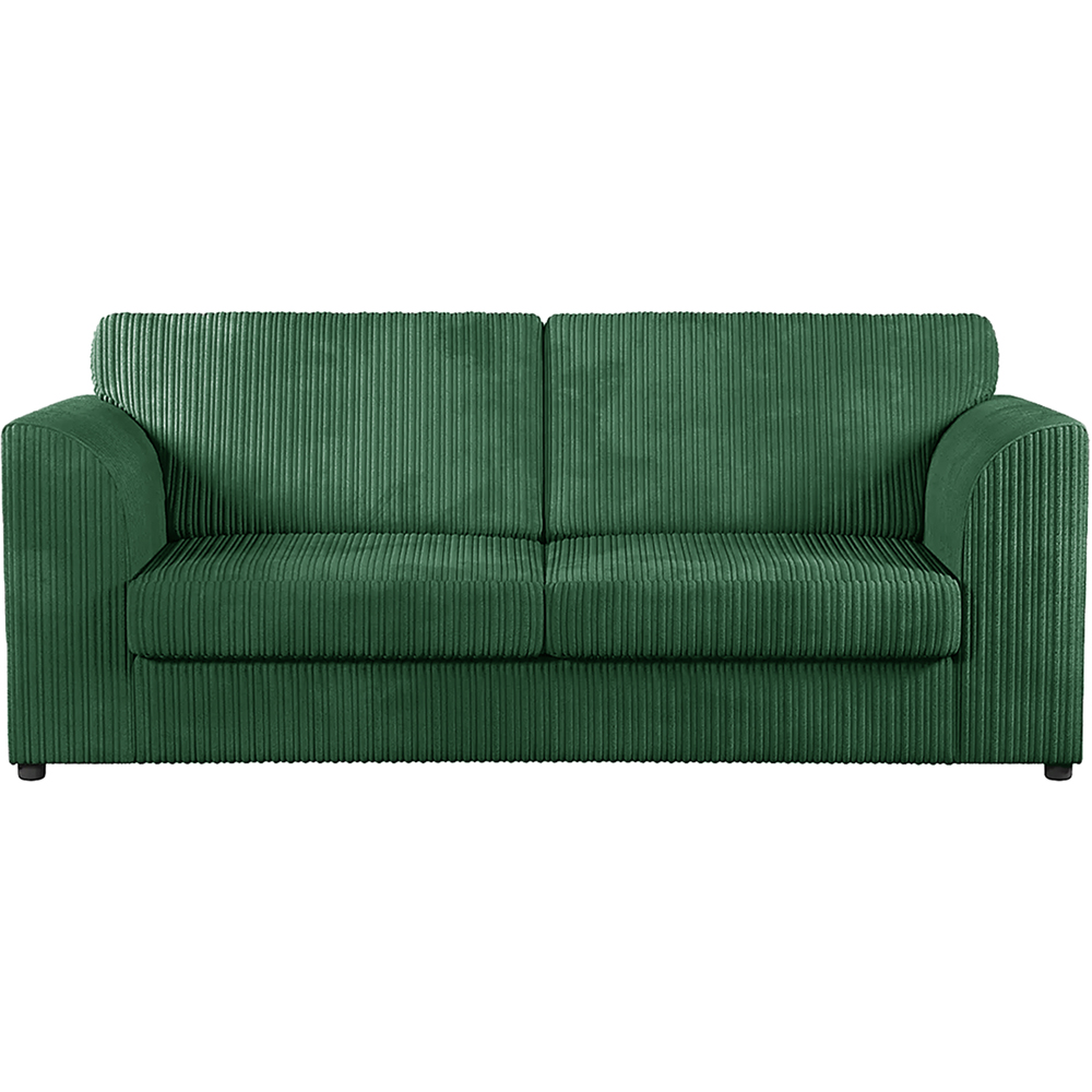 Luxor 5 Seater Green Jumbo Cord Full Back Sofa Suite Image 3