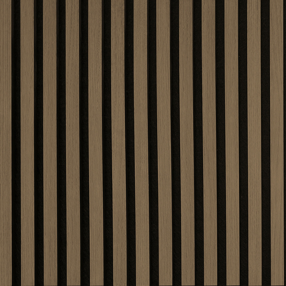 Tuscan Walnut PVC Wrapped Acoustic Wall Tile 55.3 x 55.3cm 4 Pack Image 3