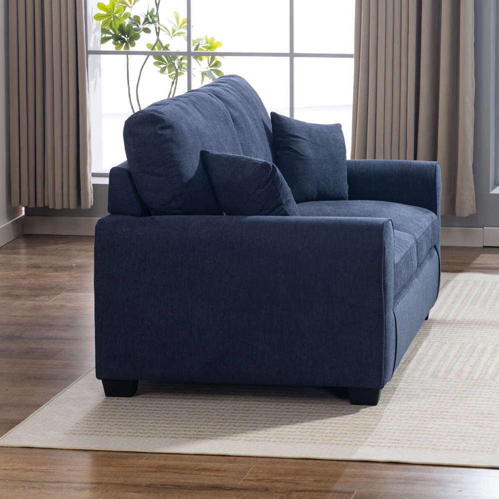 Artemis Home Lewiston 2 Seater Denim Fabric Sofa Bed Image 9